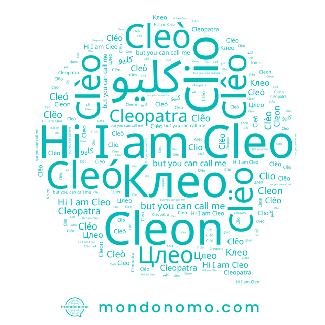 name Cléo, name Клео, name Cleopatra, name Clio, name Clêo, name Clëo, name Cleó, name Cleò, name Clèo, name Cleo, name Cleon, name كليو, name Цлео