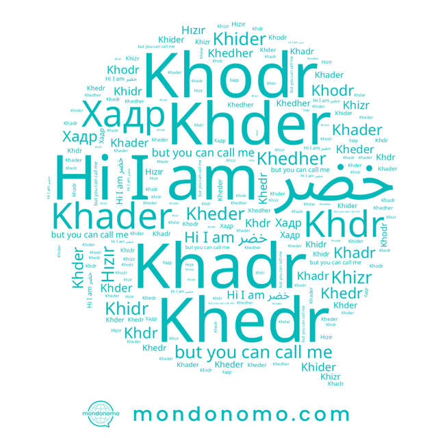 name Khedher, name Khdr, name خضر, name Khodr, name Khidr, name Khedr, name Khizr, name Kheder, name Хадр, name Hızır, name Khder, name Khader, name Khadr, name Khider