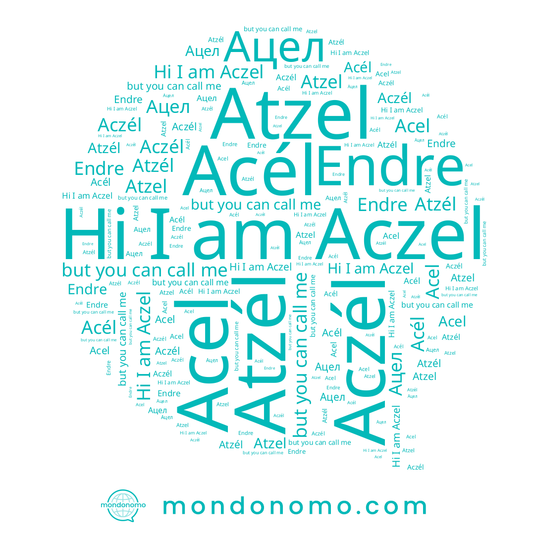name Endre, name Aczél, name Acel, name Aczel, name Acél, name Atzel, name Atzél