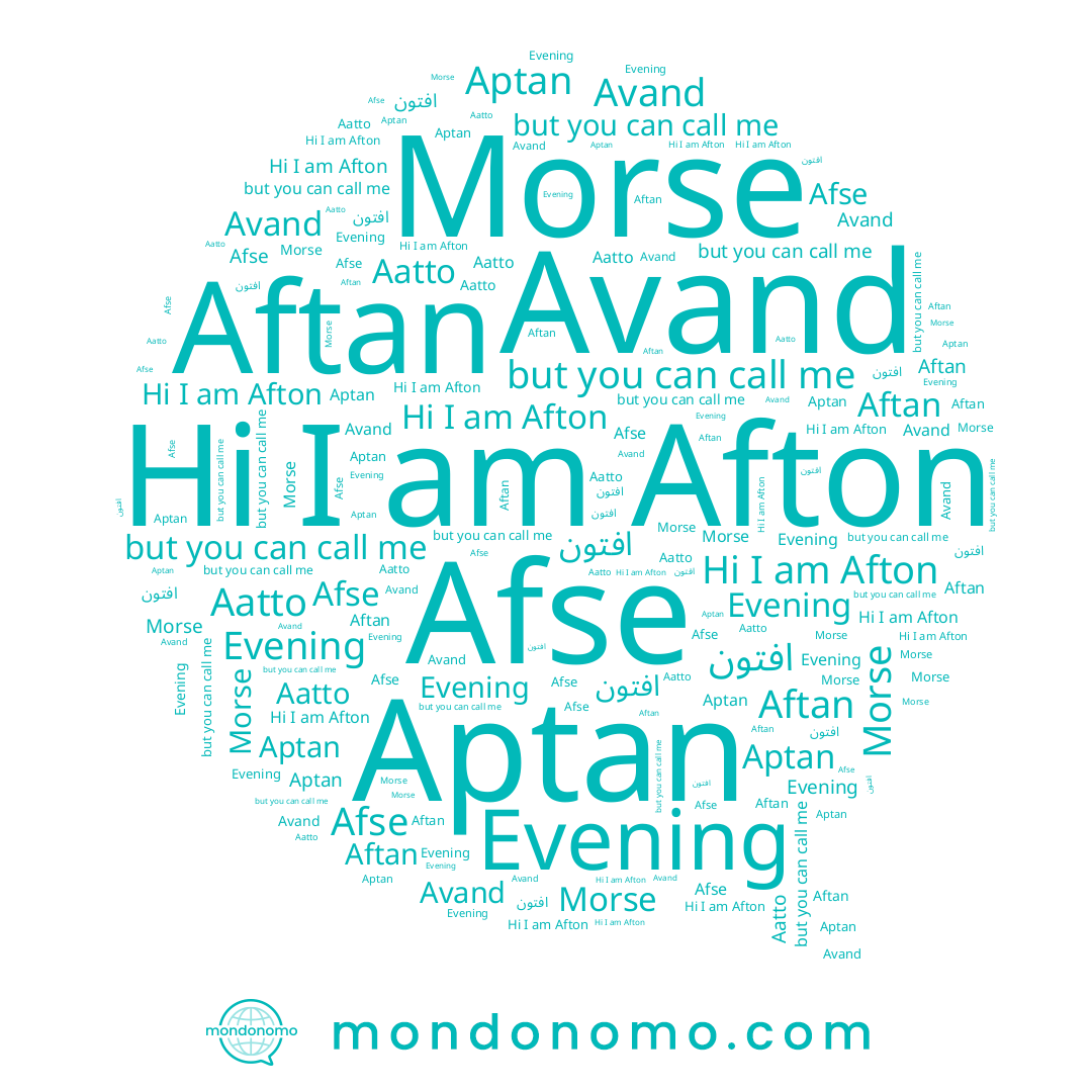 name Afse, name Morse, name Aptan, name Aftan, name Afton, name Aatto, name Avand