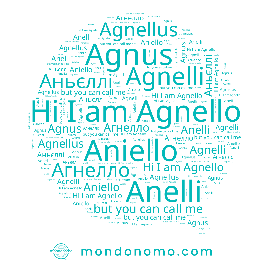 name Agnelli, name Аньєллі, name Агнелло, name Agnus, name Aniello, name Agnellus, name Agnello, name Anelli