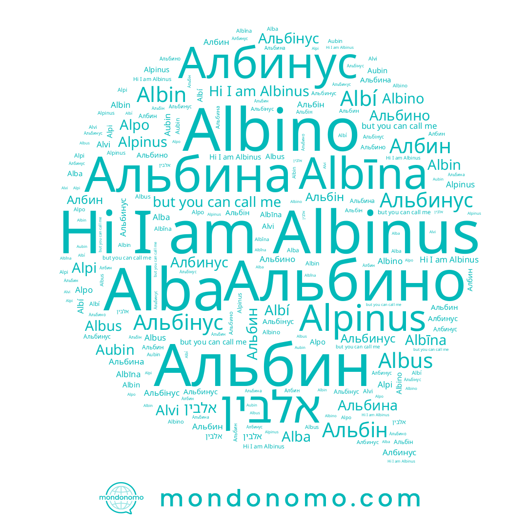 name Alvi, name Aubin, name Albino, name Албин, name Alpinus, name Албинус, name Alba, name Альбінус, name אלבין, name Alpo, name Альбін, name Альбина, name Albí, name Альбинус, name Albus, name Albinus, name Albin, name Albīna, name Альбин, name Альбино, name Alpi