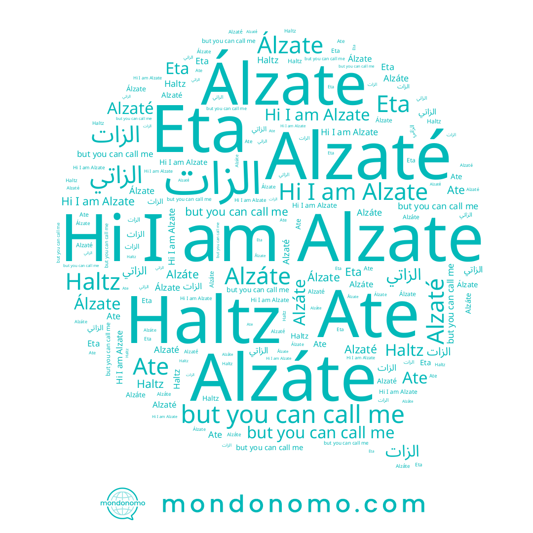 name Haltz, name Ate, name Álzate, name Eta, name Alzaté, name Alzáte, name Alzate