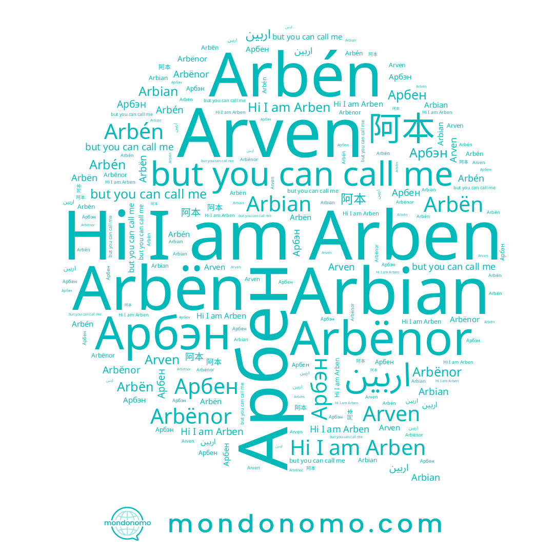 name Arbén, name Арбен, name Arbënor, name Arbën, name اربين, name Arben, name Arbian, name Arven, name Арбэн, name 阿本