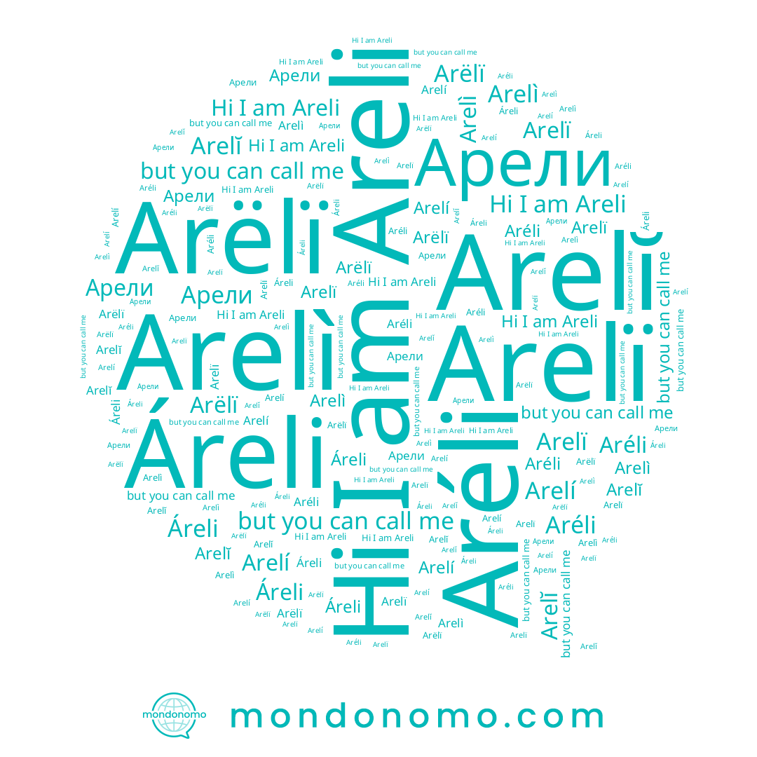 name Arelĭ, name Arelï, name Áreli, name Arëlï, name Aréli, name Arelì, name Arelí, name Арели, name Areli