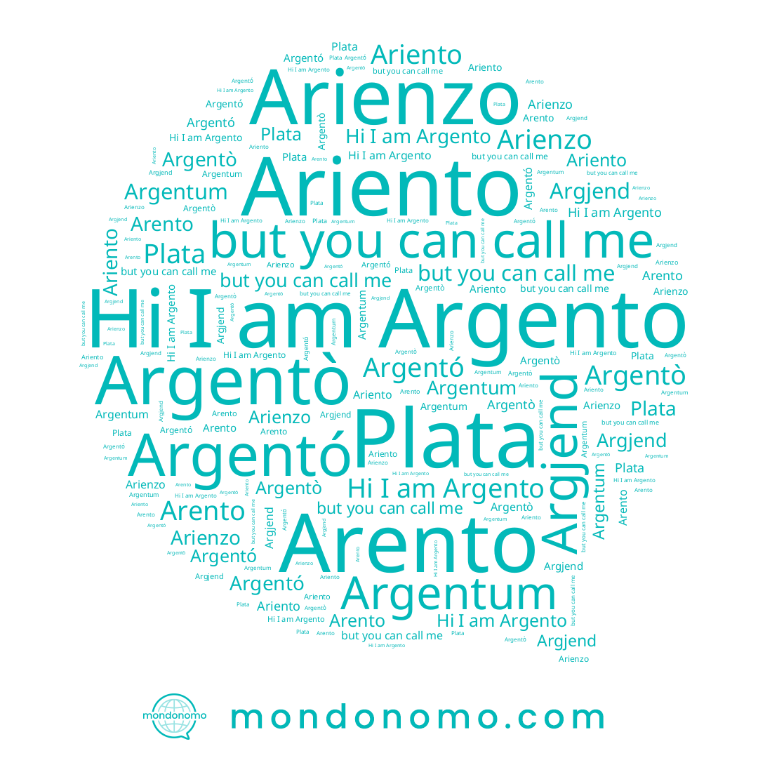name Argentò, name Arienzo, name Ariento, name Plata, name Argento, name Argjend, name Argentó, name Arento
