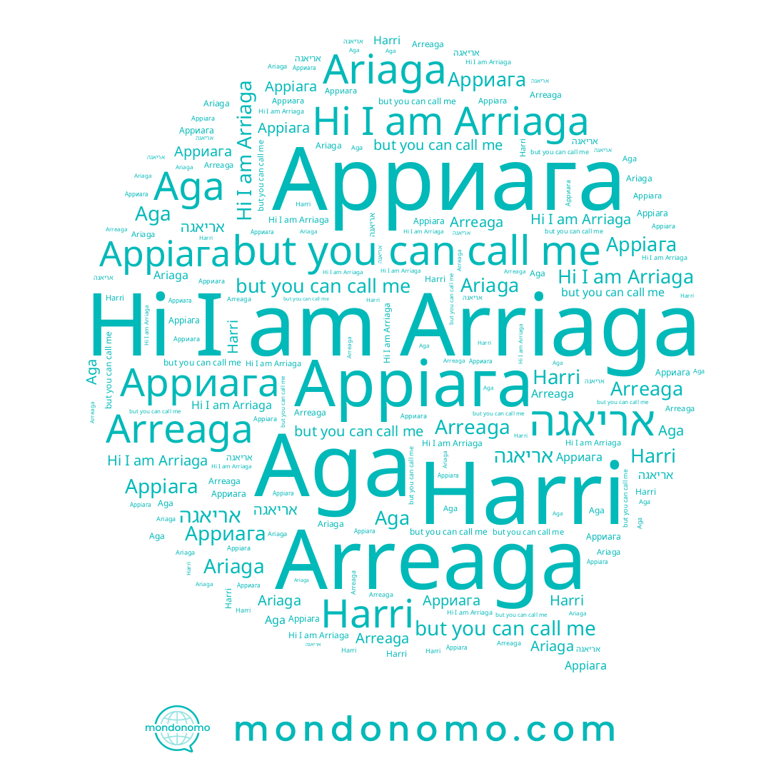 name Harri, name Arreaga, name אריאגה, name Арріага, name Aga, name Arriaga, name Ariaga