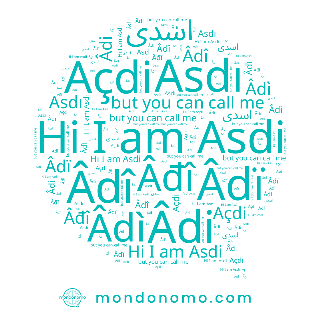 name Âdï, name Asdı, name Âdì, name اسدی, name Asdi, name Âdi, name Açdi, name Âdî
