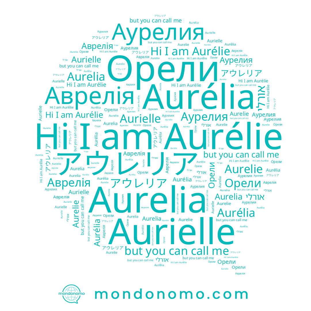 name אורלי, name Aurelie, name Орели, name Аурелия, name Aurélia, name アウレリア, name Aurielle, name Aurelia, name Аврелія, name Aurélie