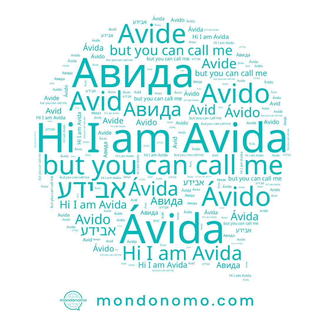 name Avido, name Авида, name Ávida, name Avide, name Ávido, name Avid, name אבידע, name Avida