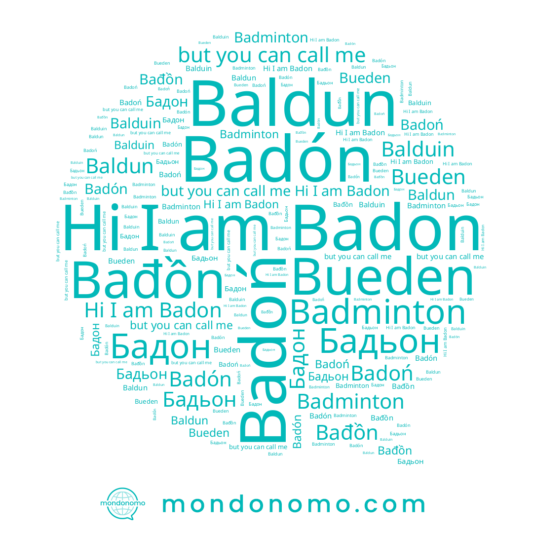 name Badoń, name Bueden, name Badon, name Baldun, name Bađồn, name Бадьон, name Balduin, name Бадон