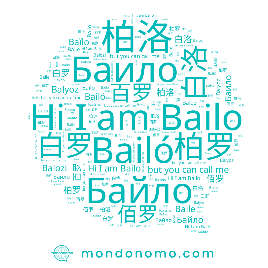 name Bailó, name 百罗, name Баило, name Balozi, name 佰罗, name Balyoz, name 柏洛, name 柏罗, name 白罗, name Baile, name Байло, name Baïlo, name Bailo, name 白洛