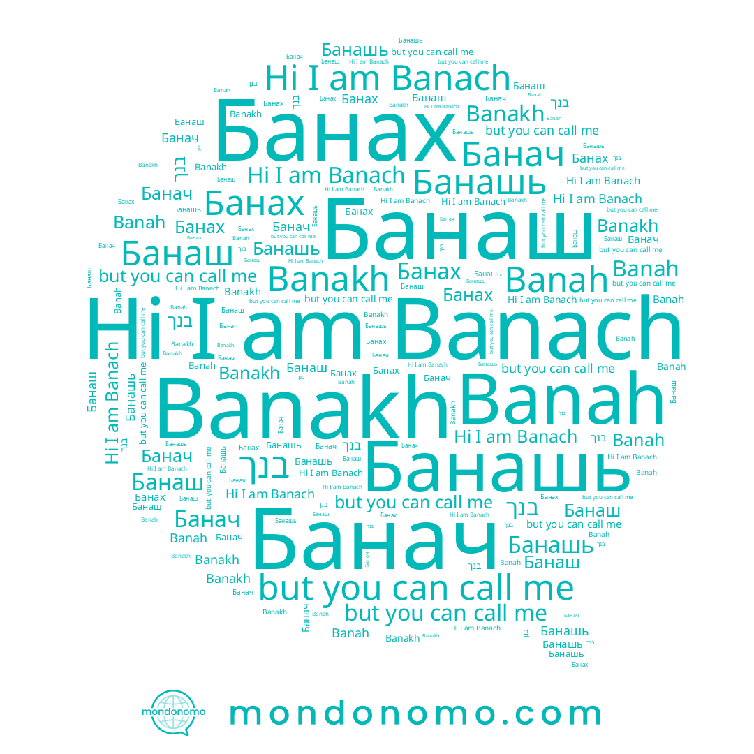 name Банаш, name Banakh, name Banach, name Банашь, name Banah, name Банач, name Банах, name בנך