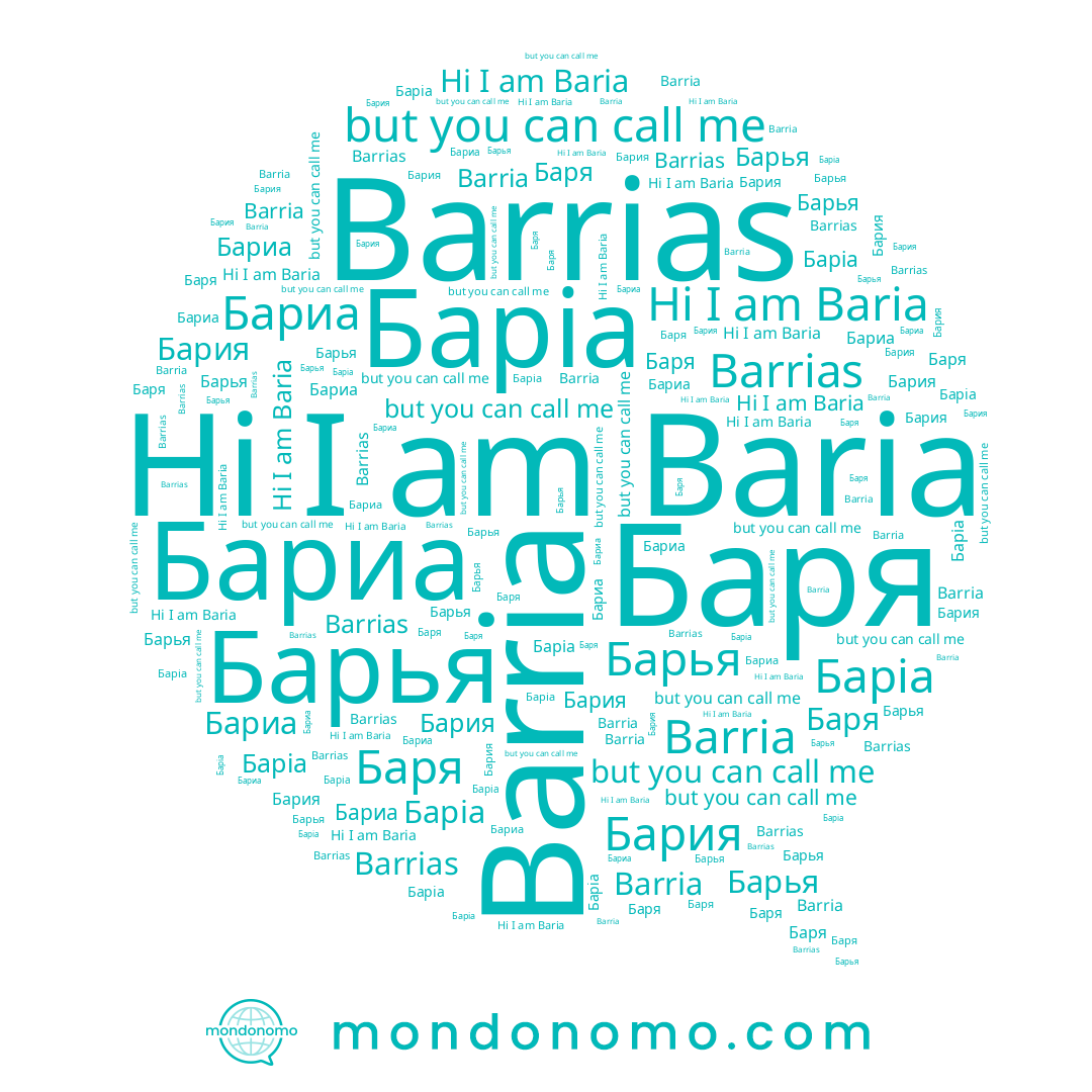 name Баріа, name Баря, name Baria, name Barria, name Barrias, name Барья, name Бариа, name Бария