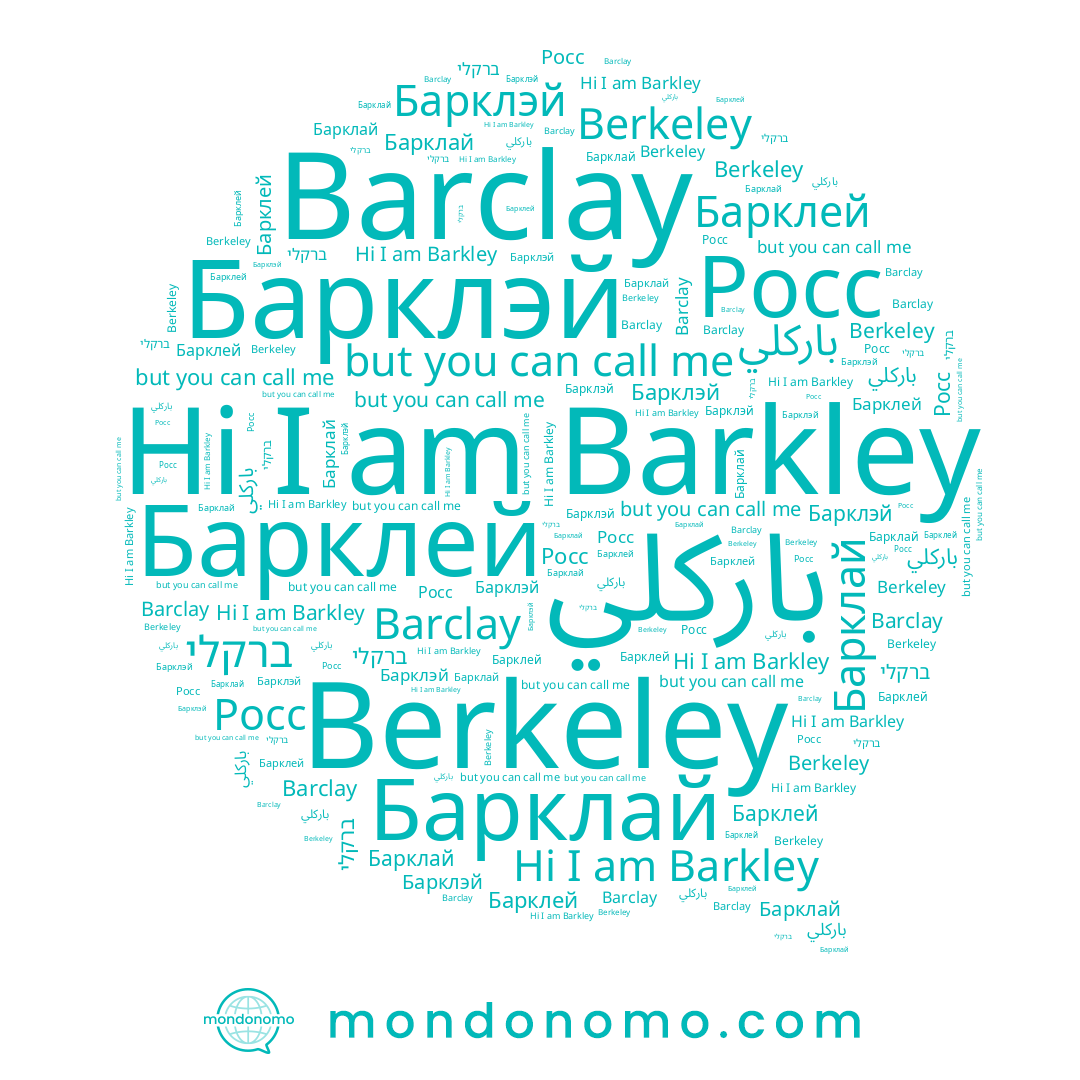name Барклай, name Барклей, name ברקלי, name Barkley, name Berkeley, name Barclay, name Барклэй
