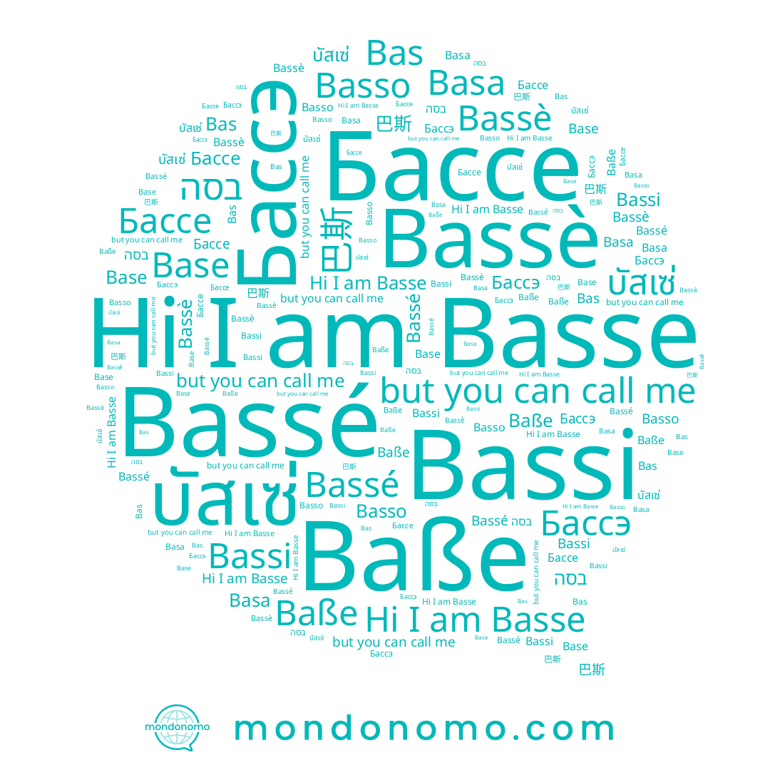 name Бассэ, name Bas, name Basa, name Basso, name Бассе, name Bassè, name בסה, name บัสเซ่, name 巴斯, name Bassé, name Bassi, name Baße, name Basse, name Base