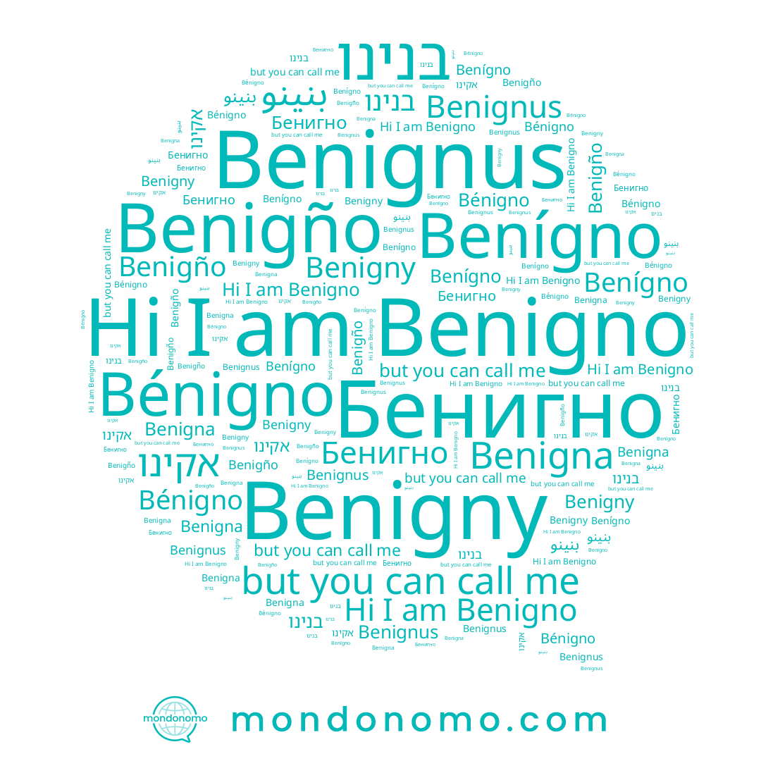 name بنينو, name Бенигно, name אקינו, name Benigny, name Benigna, name Benigño, name Benigno, name Bénigno, name Benígno, name Benignus