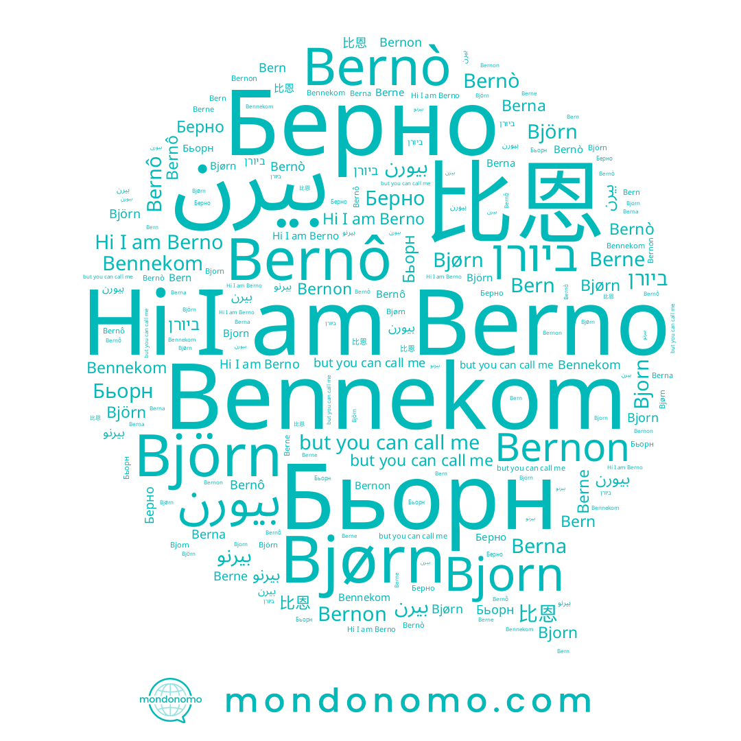 name Берно, name ביורן, name Бьорн, name بيورن, name Bjørn, name 比恩, name بيرنو, name Berna, name Berno, name Bernon, name Bernô, name Bjorn, name Berne, name Björn, name بيرن, name Bennekom, name Bernò, name Bern