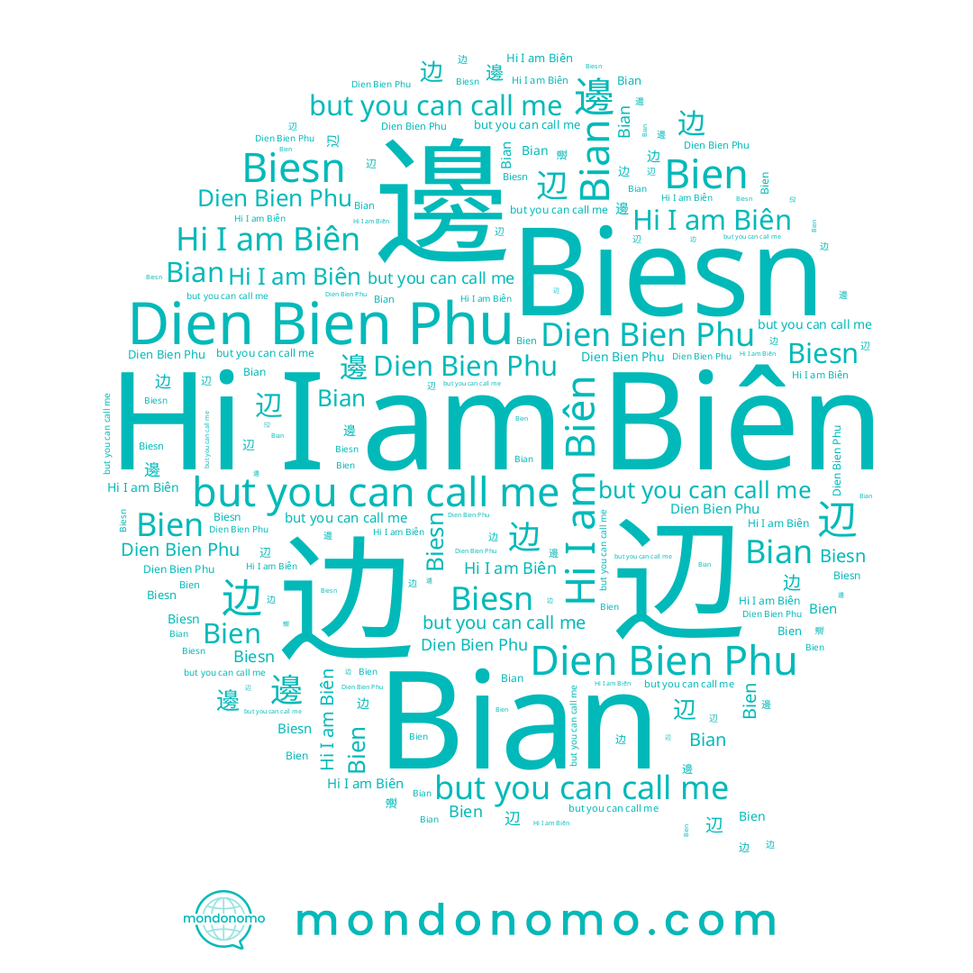 name Bien, name Biesn, name Bian, name Dien Bien Phu, name 边, name 辺, name Biên, name 邊
