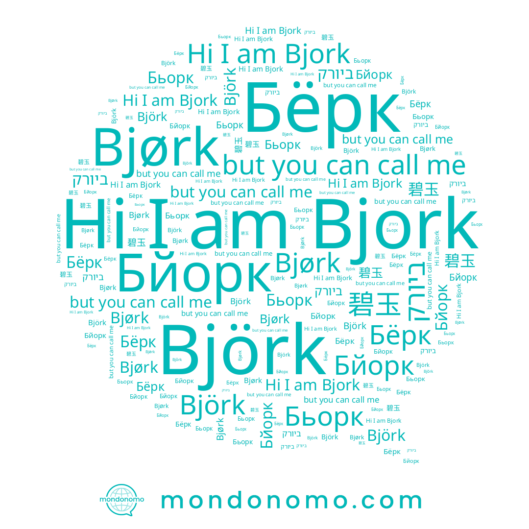 name Бьорк, name ביורק, name Bjork, name Бйорк, name 碧玉, name Björk, name Бёрк, name Bjørk