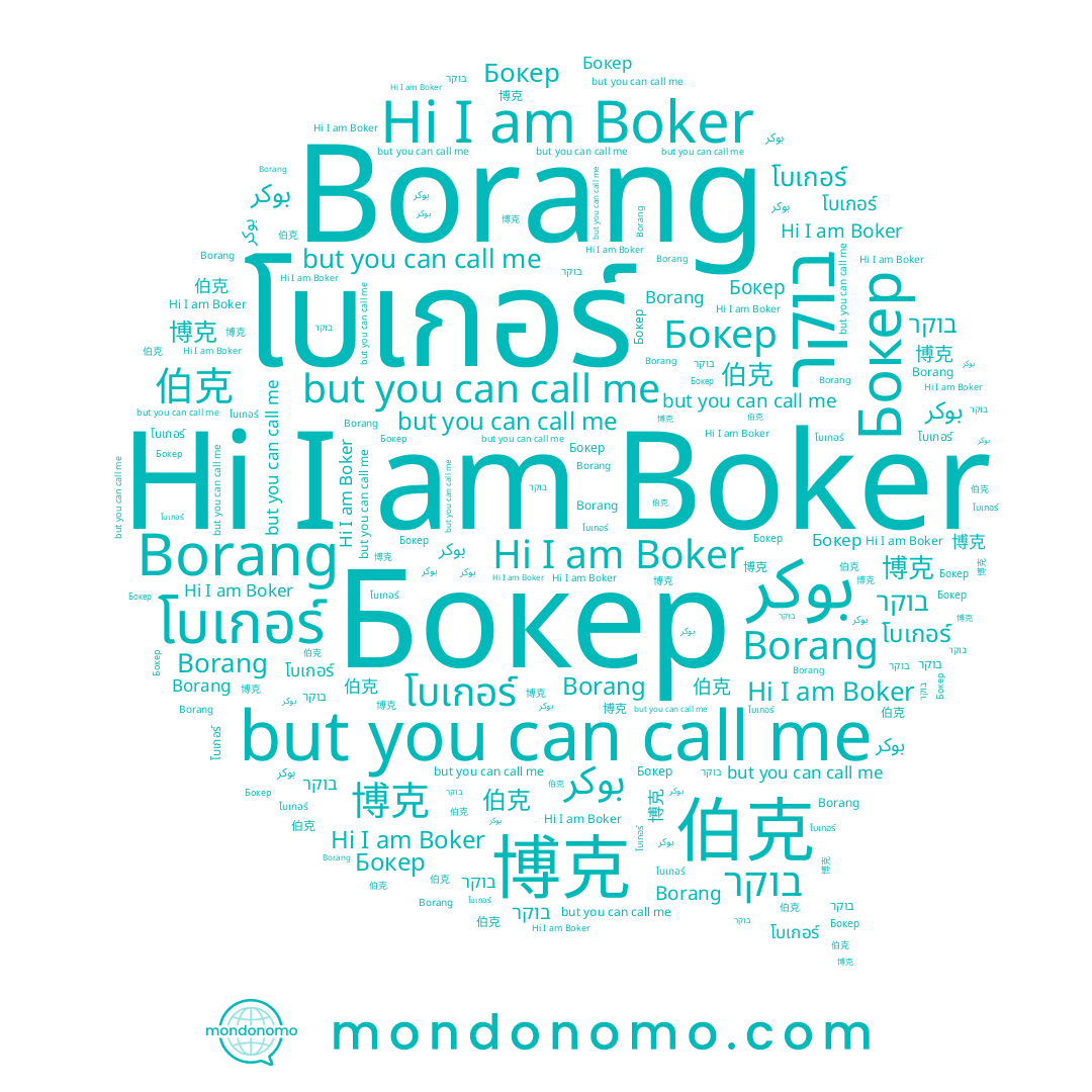 name בוקר, name Boker, name 博克, name โบเกอร์, name Бокер, name 伯克, name بوكر, name Borang