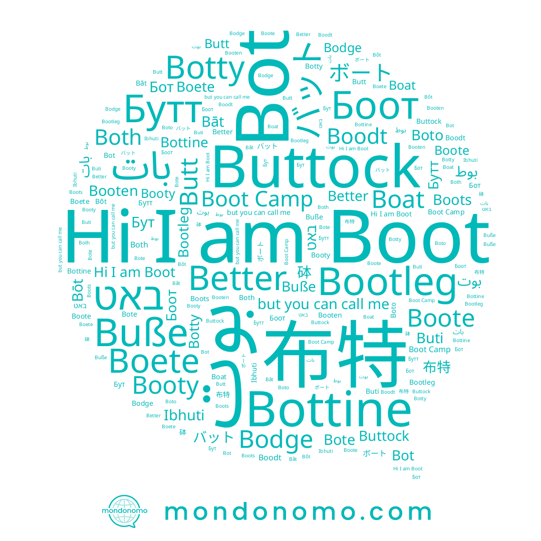 name Buße, name Booten, name Butt, name Bāt, name バット, name באט, name Booty, name بات, name Boot Camp, name Boote, name 砵, name Both, name Bōt, name Бут, name Bodge, name Boete, name Boot, name Bottine, name ボート, name Бутт, name Bot, name Buttock, name Ibhuti, name Боот, name Boat, name Better, name بوط, name Boodt, name Boots, name Boto, name Buti, name Бот, name Bote, name 布特, name Botty