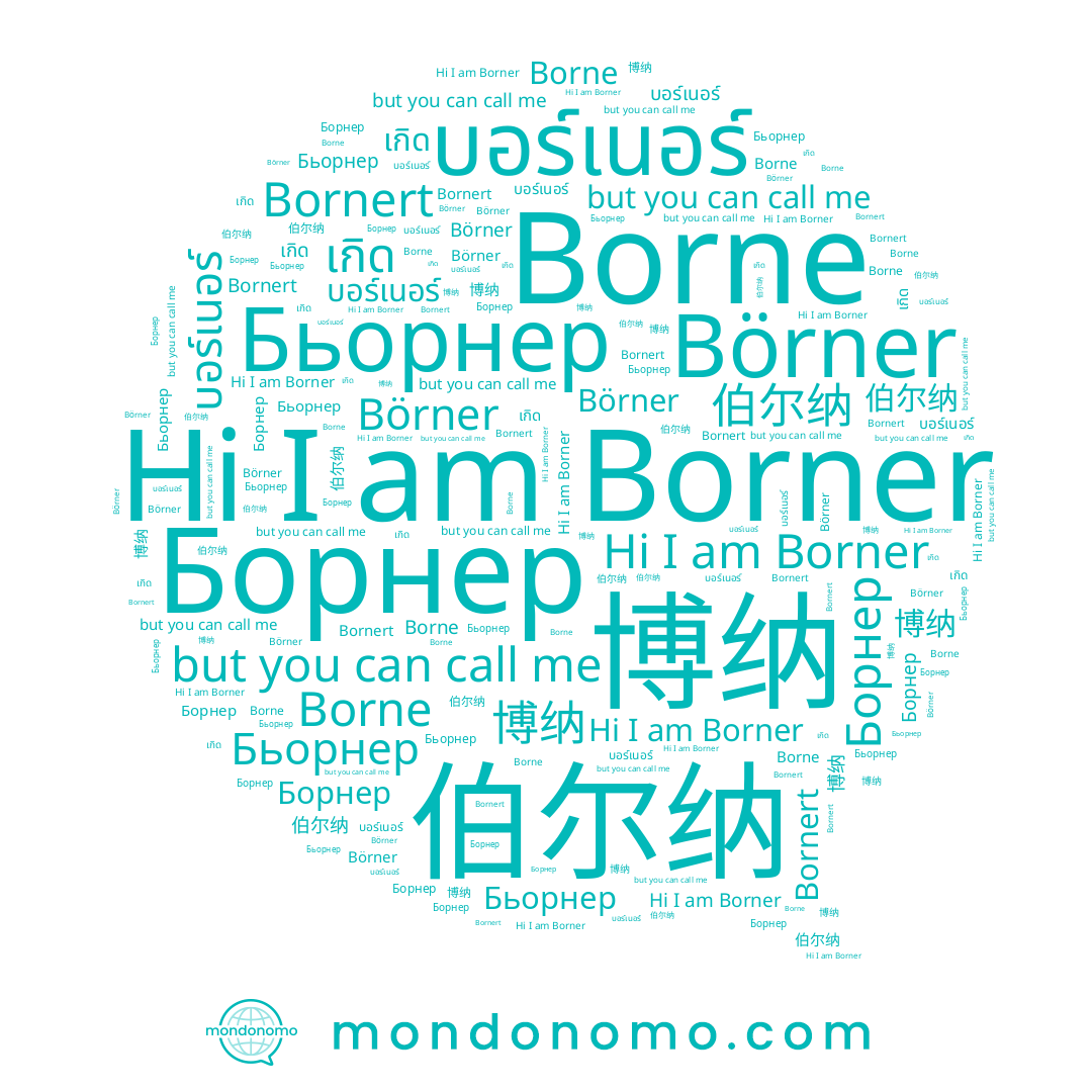 name Borner, name เกิด, name บอร์เนอร์, name Borne, name Börner, name Бьорнер, name Борнер, name Bornert, name 博纳, name 伯尔纳