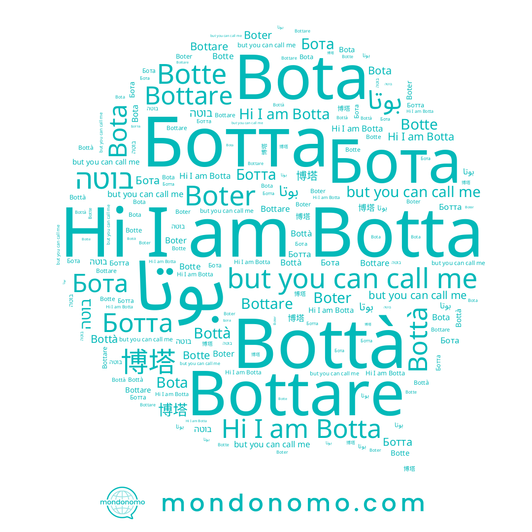 name 博塔, name بوتا, name Bota, name Bottà, name Botte, name Bottare, name בוטה, name Ботта, name Boter, name Botta