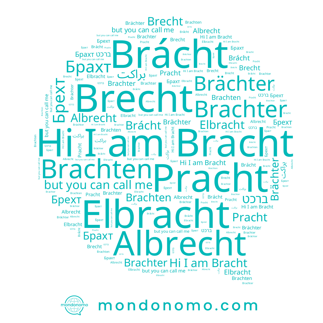 name Brächter, name Elbracht, name Брахт, name Bracht, name Albrecht, name Brachten, name Брехт, name ברכט, name Brachter, name Pracht, name Brácht, name Brecht