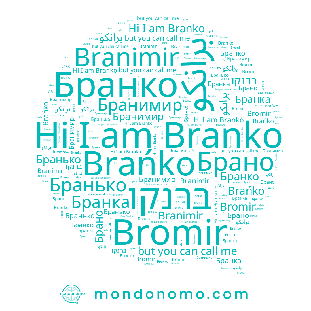 name Brańko, name برانكو, name Брано, name Бранько, name Bromir, name برانکو, name Branimir, name Бранко, name Branko, name Бранимир, name ברנקו