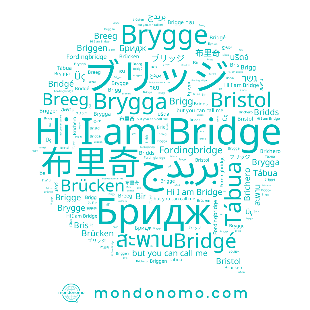 name Briggen, name Bir, name สะพาน, name Bridge, name Brichero, name Bris, name Bridgé, name Breeg, name Üç, name גשר, name 布里奇, name ブリッジ, name Bridds, name Bristol, name Brigg, name Brücken, name Brigge, name Бридж
