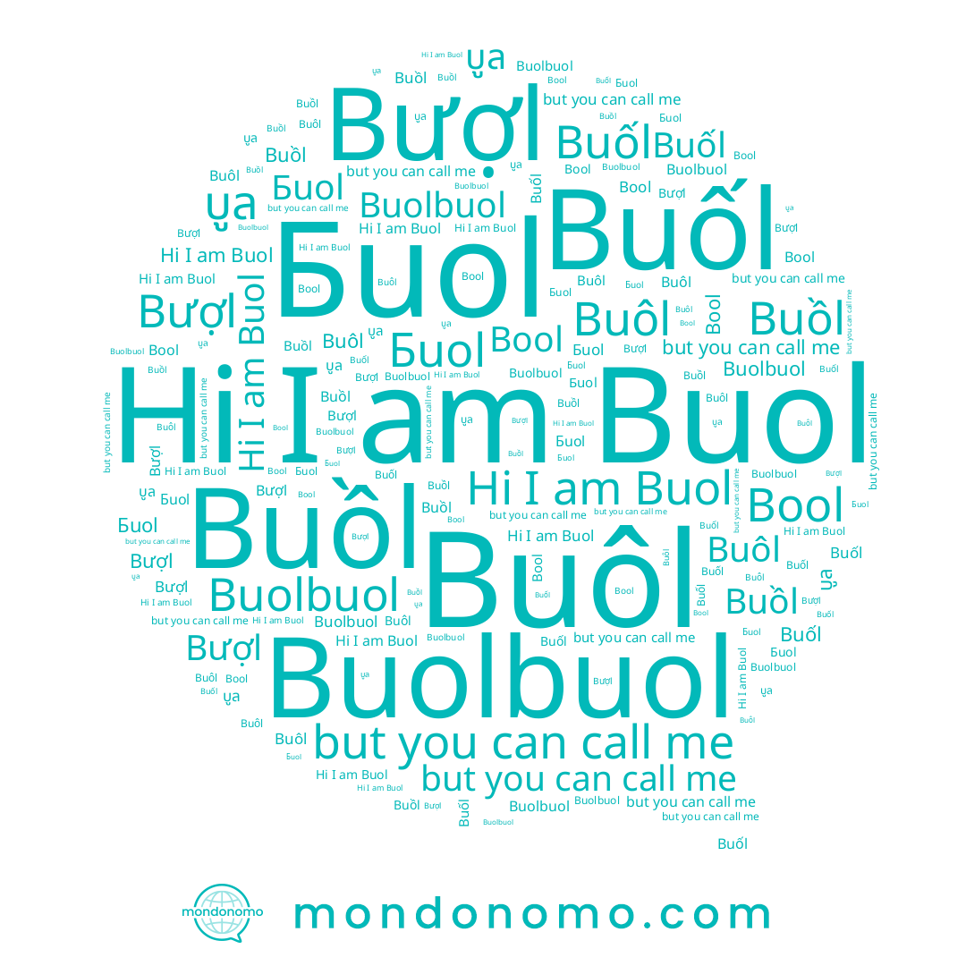 name Ƃuol, name Buolbuol, name Bượl, name Bool, name Buol, name Buồl, name Buốl, name Buôl