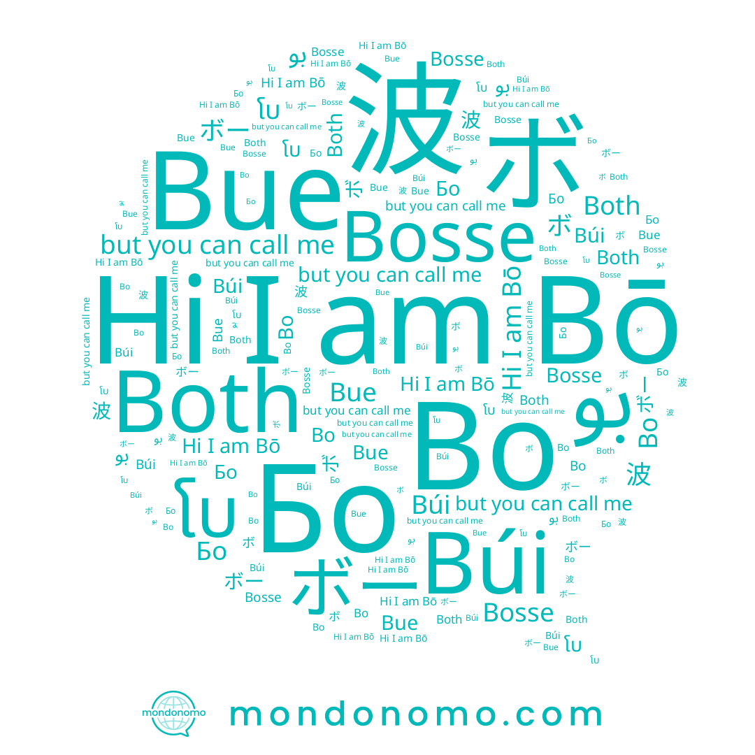 name Бо, name Bue, name Both, name ボー, name Bosse, name ボ, name Bo, name ໂບ, name بو, name Búi, name 波, name Bō