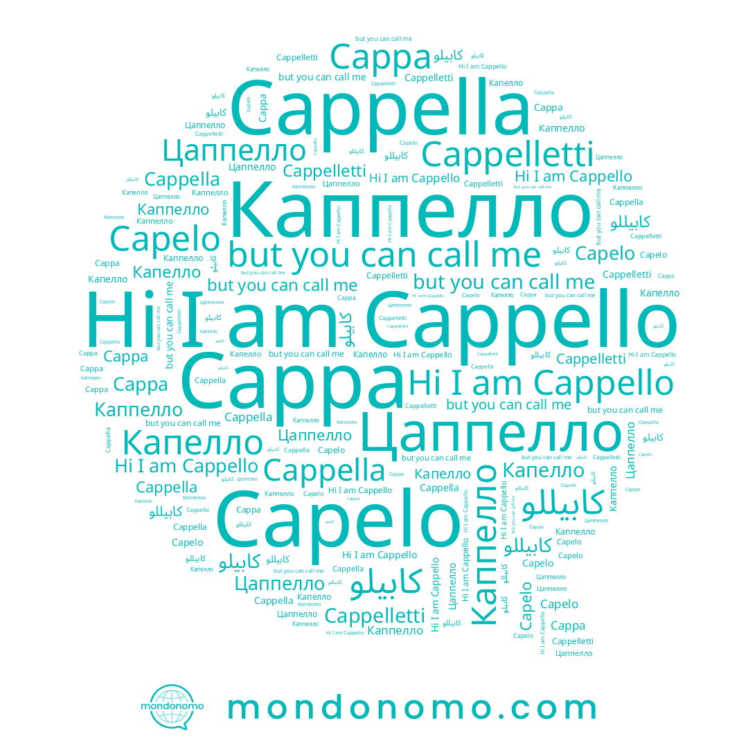 name Капелло, name Cappella, name Cappa, name Cappello, name Cappelletti, name Capelo, name كابيلو, name Цаппелло, name Каппелло, name كابيللو