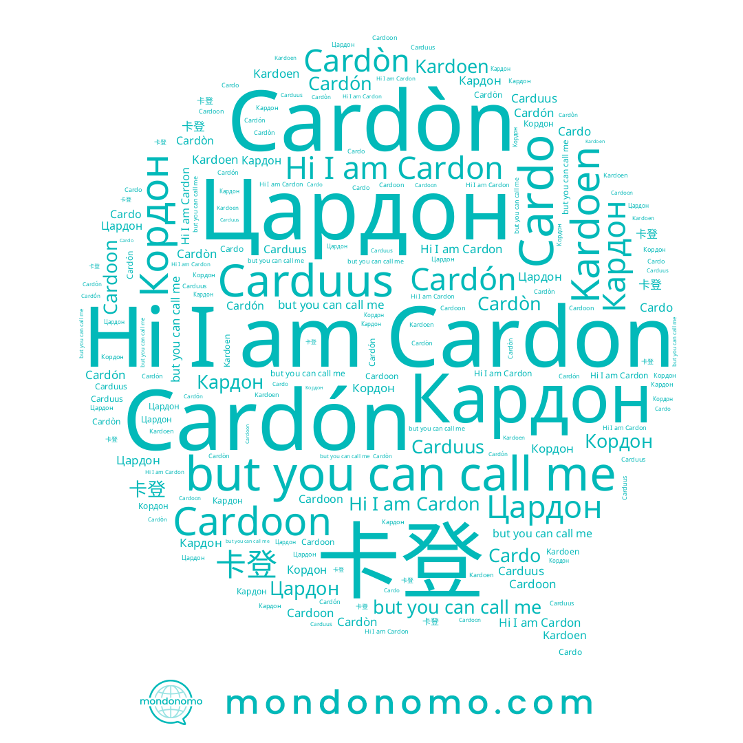 name Cardòn, name Cardón, name Цардон, name 卡登, name Cardon, name Cardo, name Kardoen, name Кордон