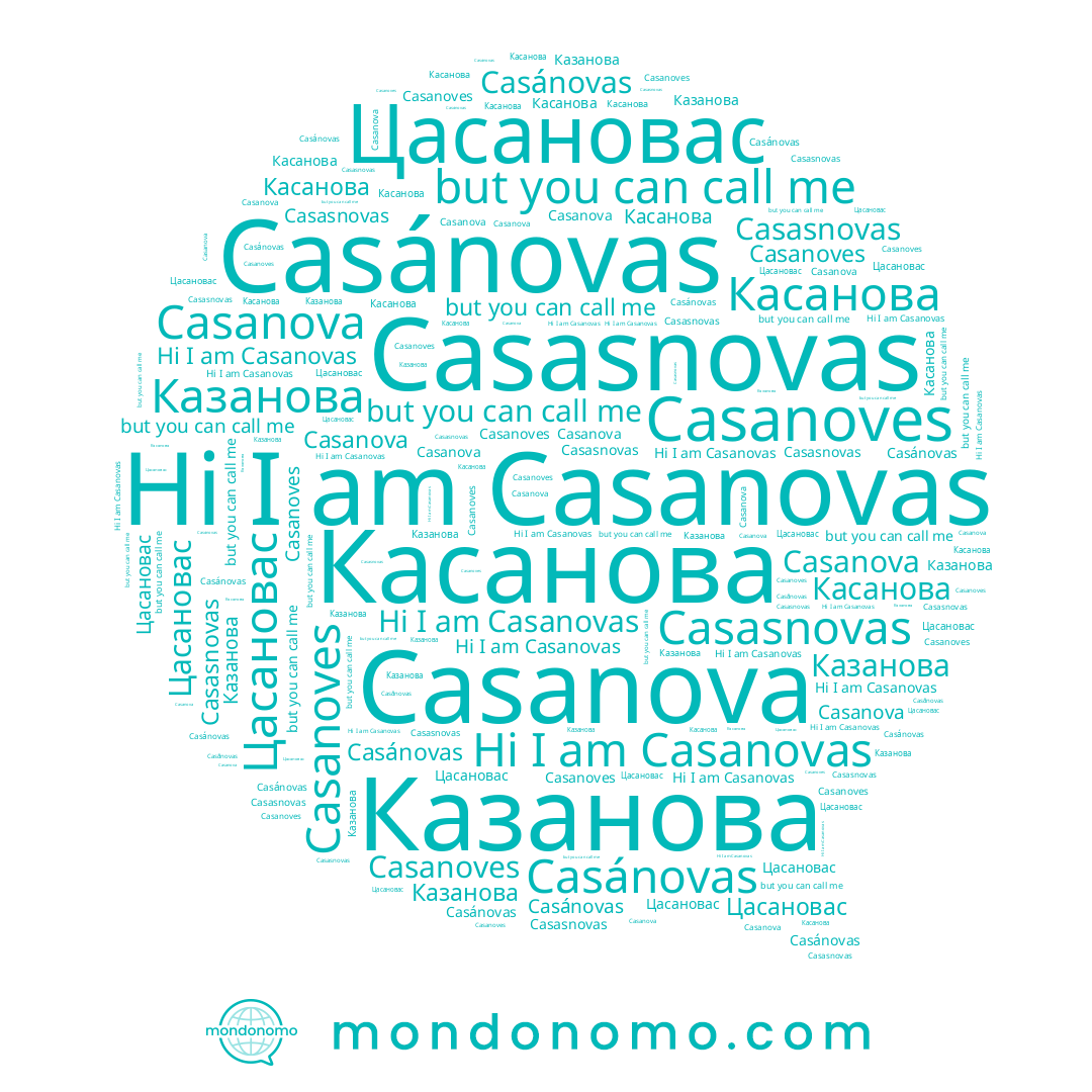 name Цасановас, name Казанова, name Casanovas, name Casanova, name Casánovas, name Касанова, name Casanoves, name Casasnovas