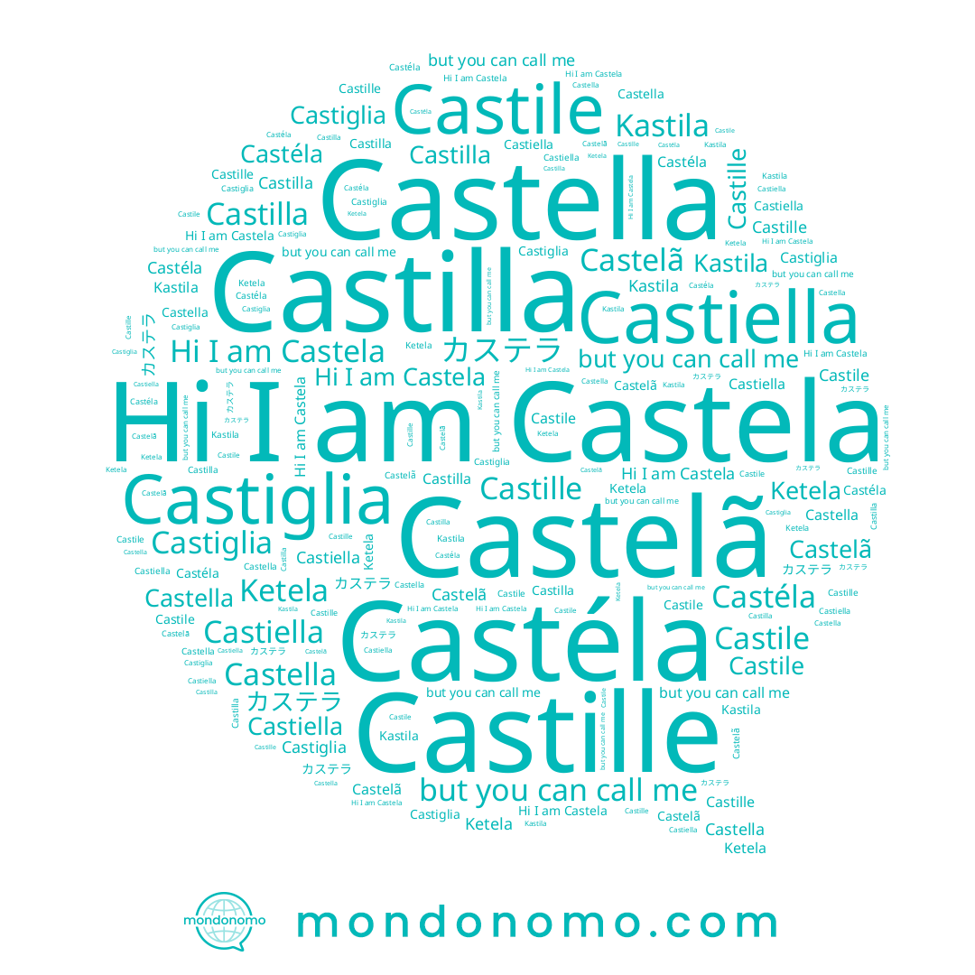 name Castilla, name Castella, name Castille, name Castela, name カステラ, name Castiella, name Castiglia, name Castéla, name Castile, name Ketela, name Kastila, name Castelã