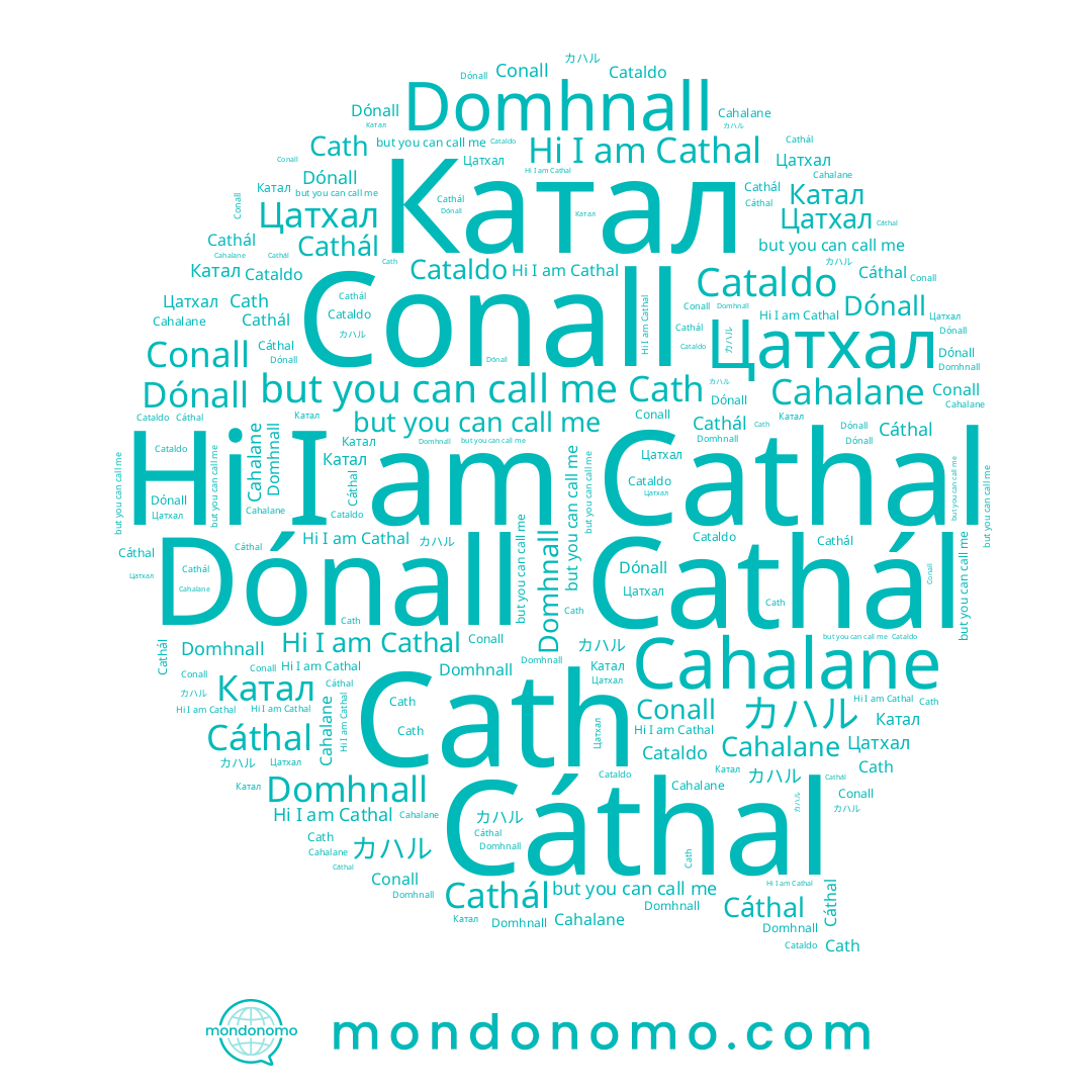 name Conall, name Dónall, name カハル, name Cathál, name Cáthal, name Катал, name Cataldo, name Цатхал, name Cathal, name Cath, name Domhnall, name Cahalane