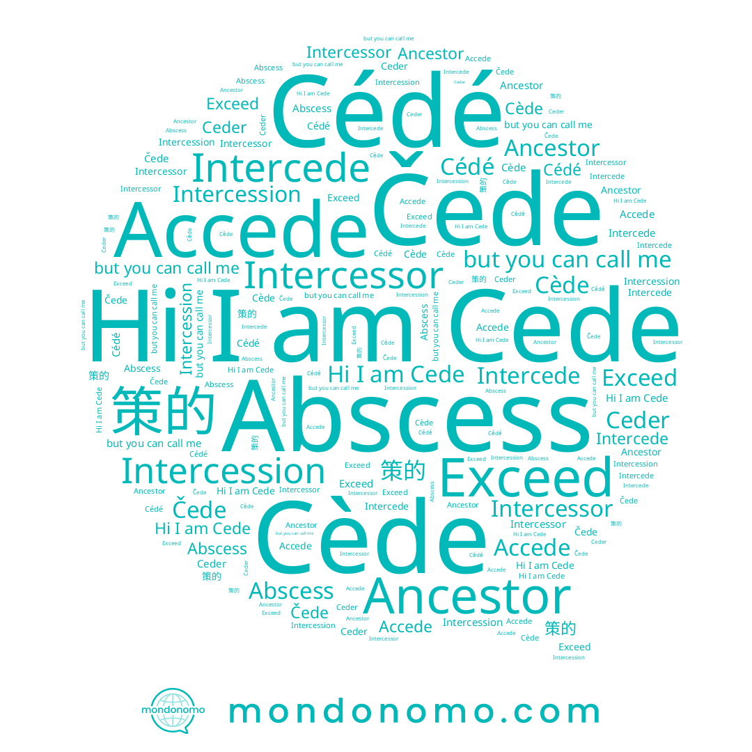 name Cede, name Cède, name Cédé, name Čede, name 策的, name Ceder