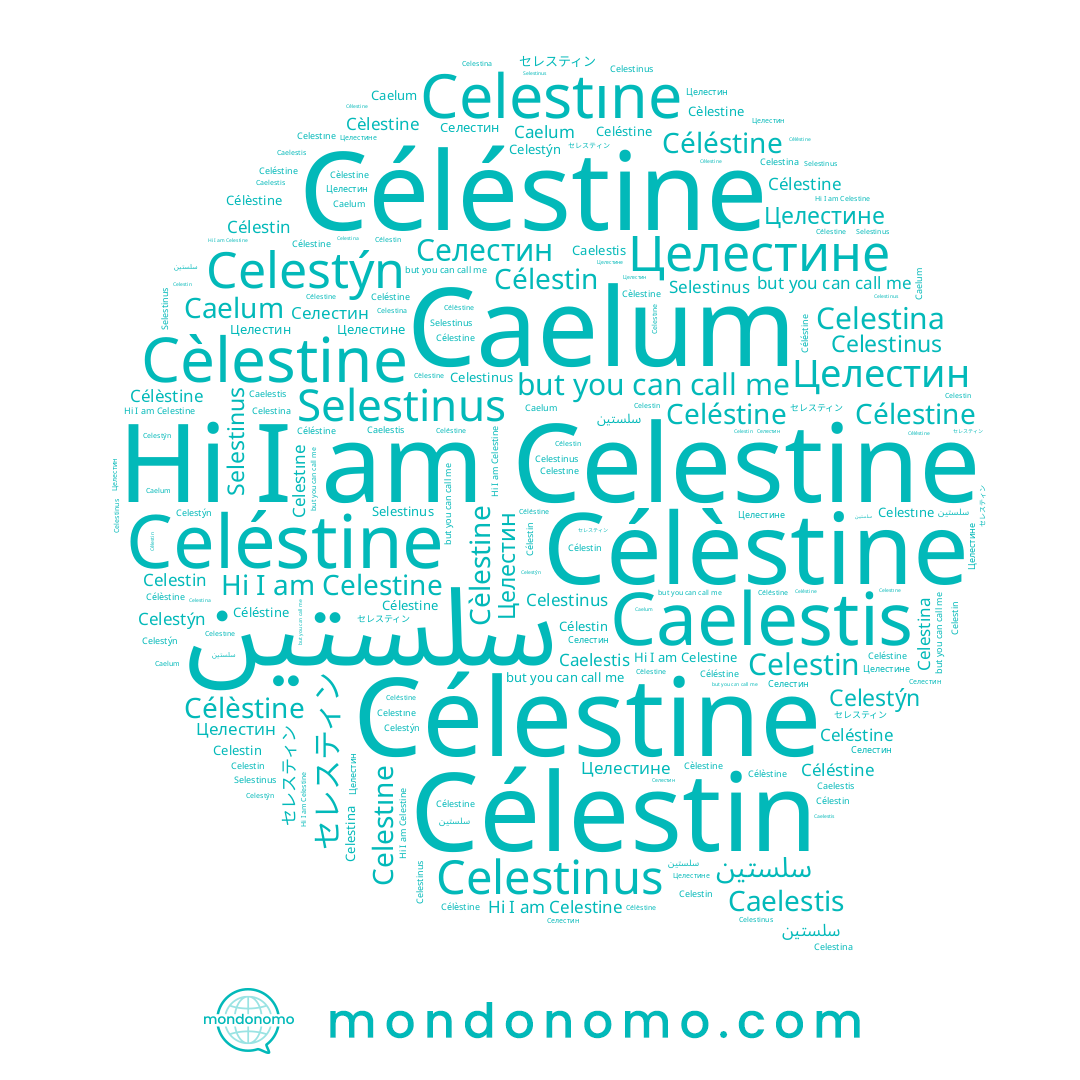 name Селестин, name Celestıne, name Célèstine, name Célestin, name セレスティン, name Celestýn, name Celestin, name Céléstine, name Celéstine, name Célestine, name Celestinus, name Cèlestine, name Целестине, name Celestina, name Celestine, name Selestinus