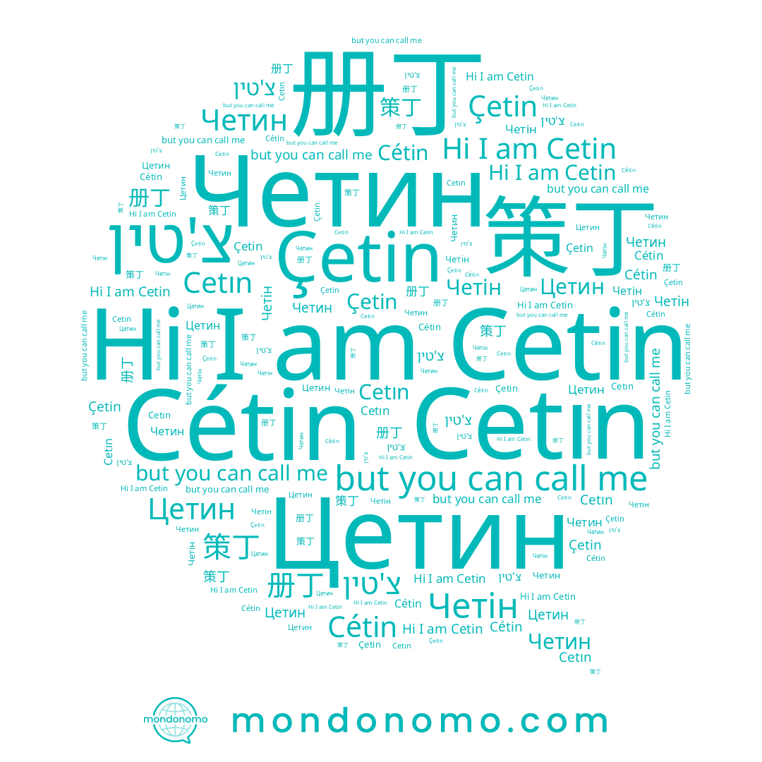 name 策丁, name צ'טין, name Cetın, name Четин, name Cétin, name Cetin, name Четін, name Çetin, name Цетин, name 册丁