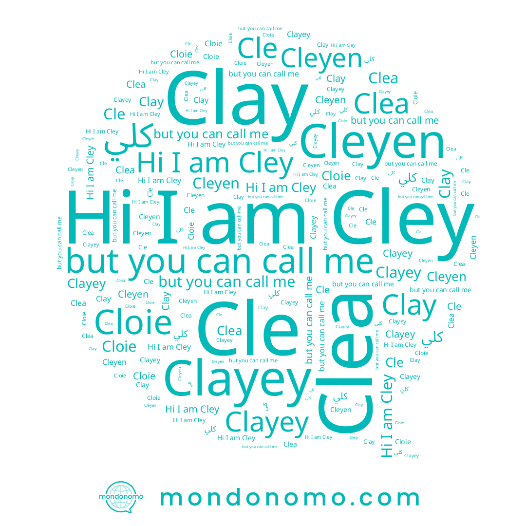 name كلي, name Clay, name Cley, name Cleyen, name Cloie, name Clayey, name Clea
