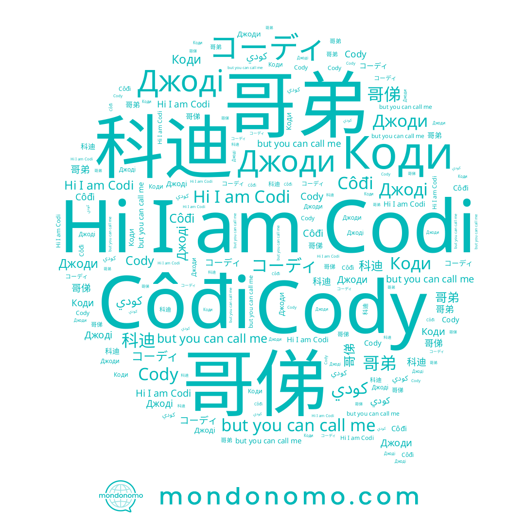 name Коди, name Codi, name كودي, name 哥弟, name Cody, name コーディ, name 科迪, name 哥俤, name Côđi