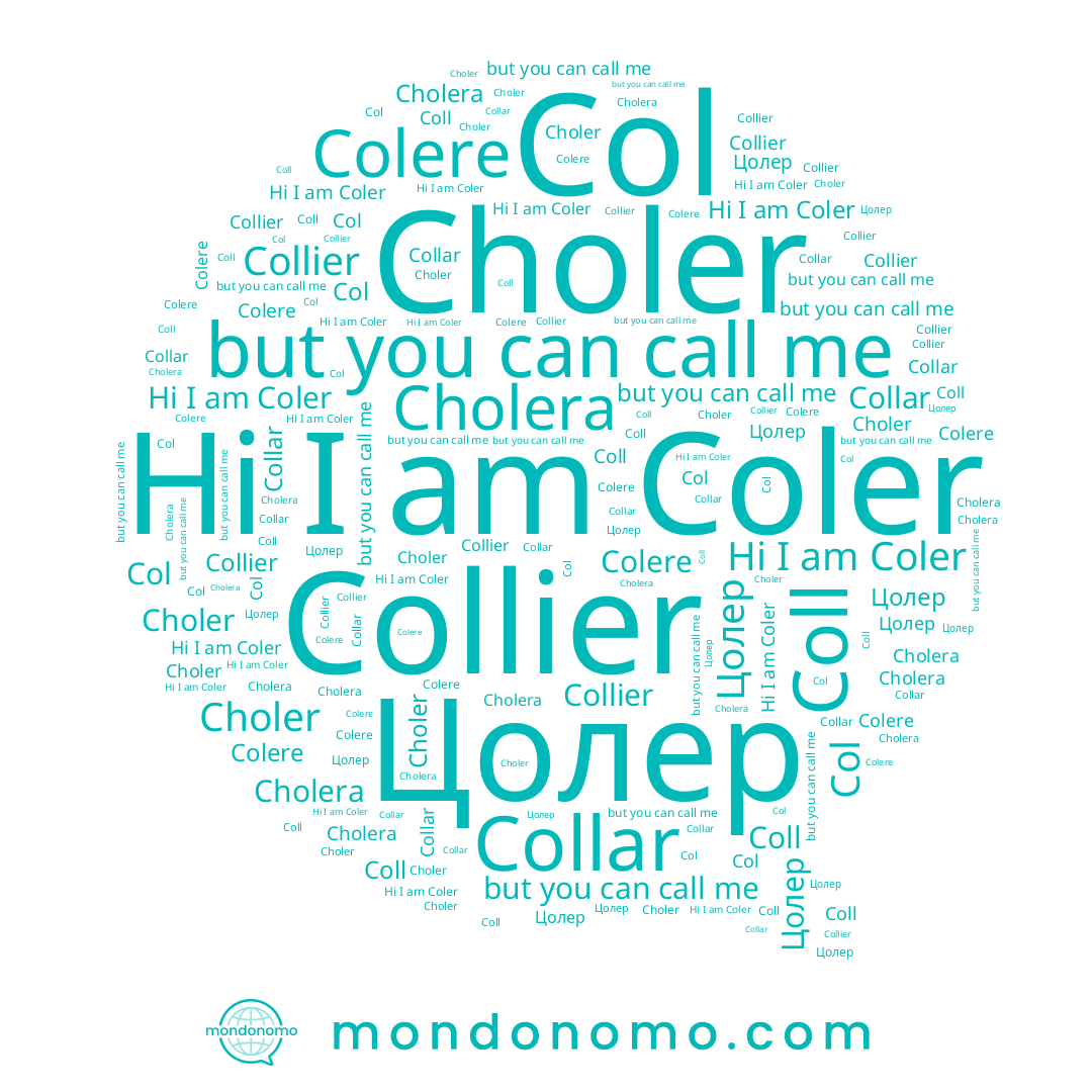 name Coler, name Coll, name Choler, name Цолер, name Cholera, name Colere, name Col, name Collar, name Collier