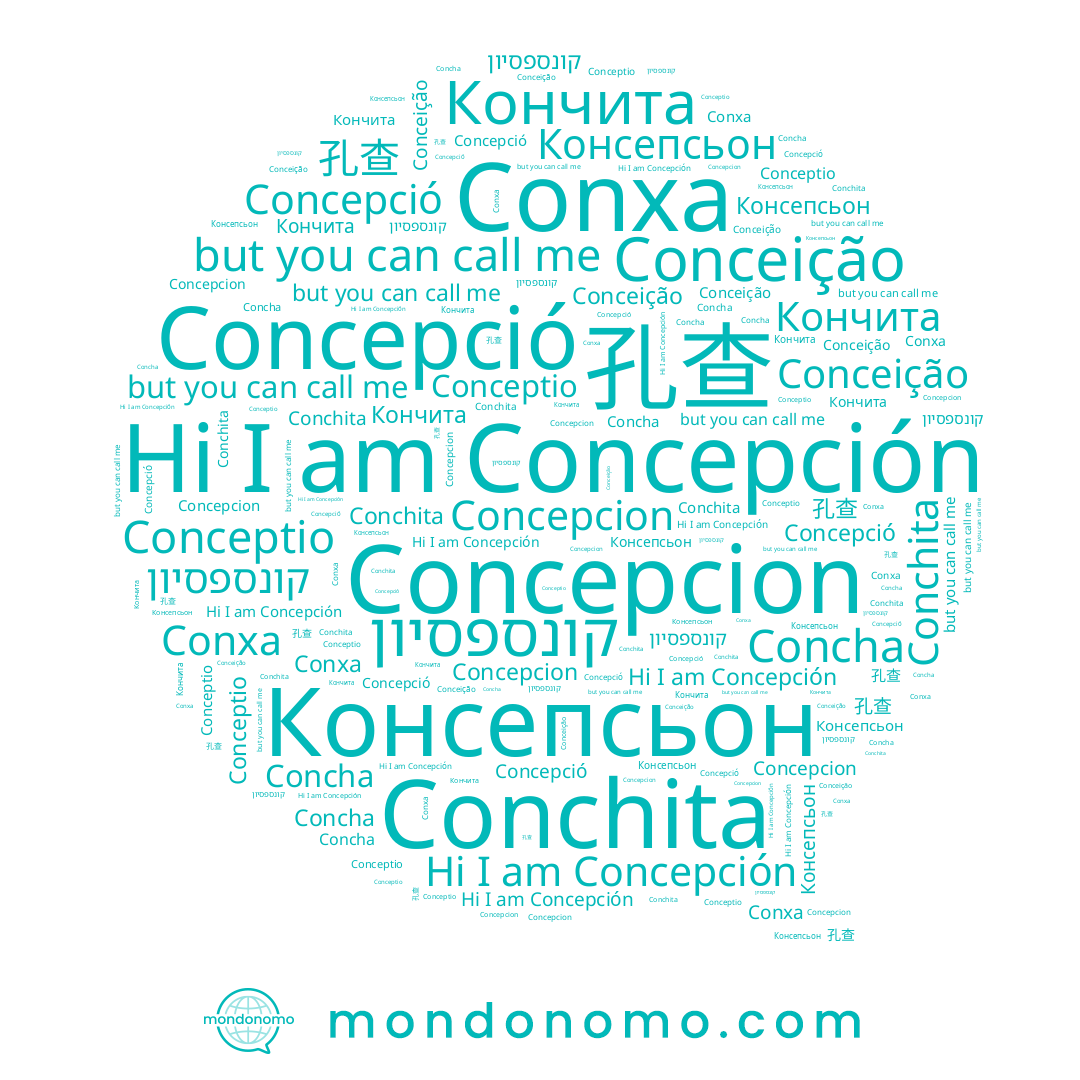 name קונספסיון, name Conchita, name Concepcion, name 孔查, name Кончита, name Concha, name Conxa, name Concepció, name Консепсьон, name Conceição, name Concepción