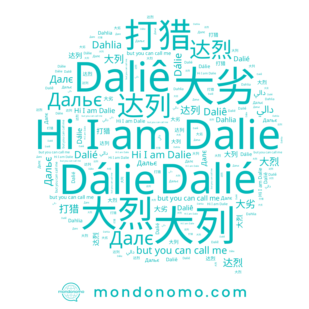 name Далє, name 达烈, name Dálie, name Dahlia, name دالي, name 打猎, name 大列, name Dalié, name 达列, name Дальє, name Dalie, name Daliê, name 大烈, name 大劣