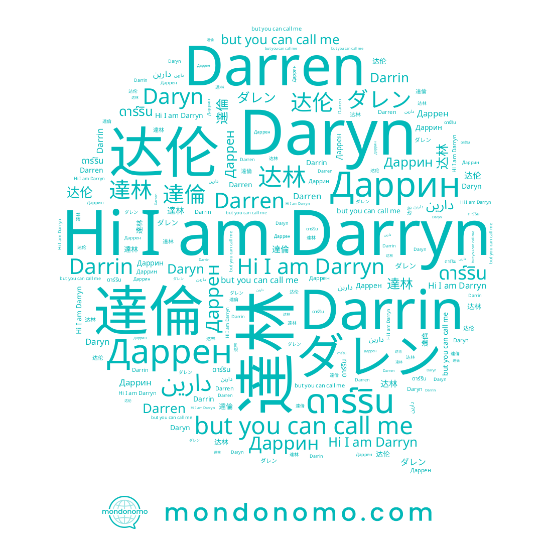 name Daryn, name ดาร์ริน, name Даррен, name Даррин, name 達林, name دارين, name ダレン, name 達倫, name Darren, name 达林, name 达伦, name Darryn, name Darrin
