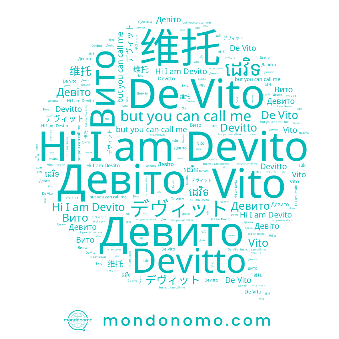 name Devitto, name ដេវិទ, name 维托, name Вито, name Devito, name Девіто, name Vito, name De Vito, name デヴィット