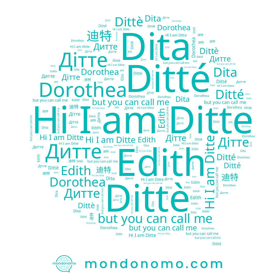 name Dorothea, name Дітте, name Дитте, name Dita, name Dittè, name Ditte, name Ditté, name 迪特, name Edith
