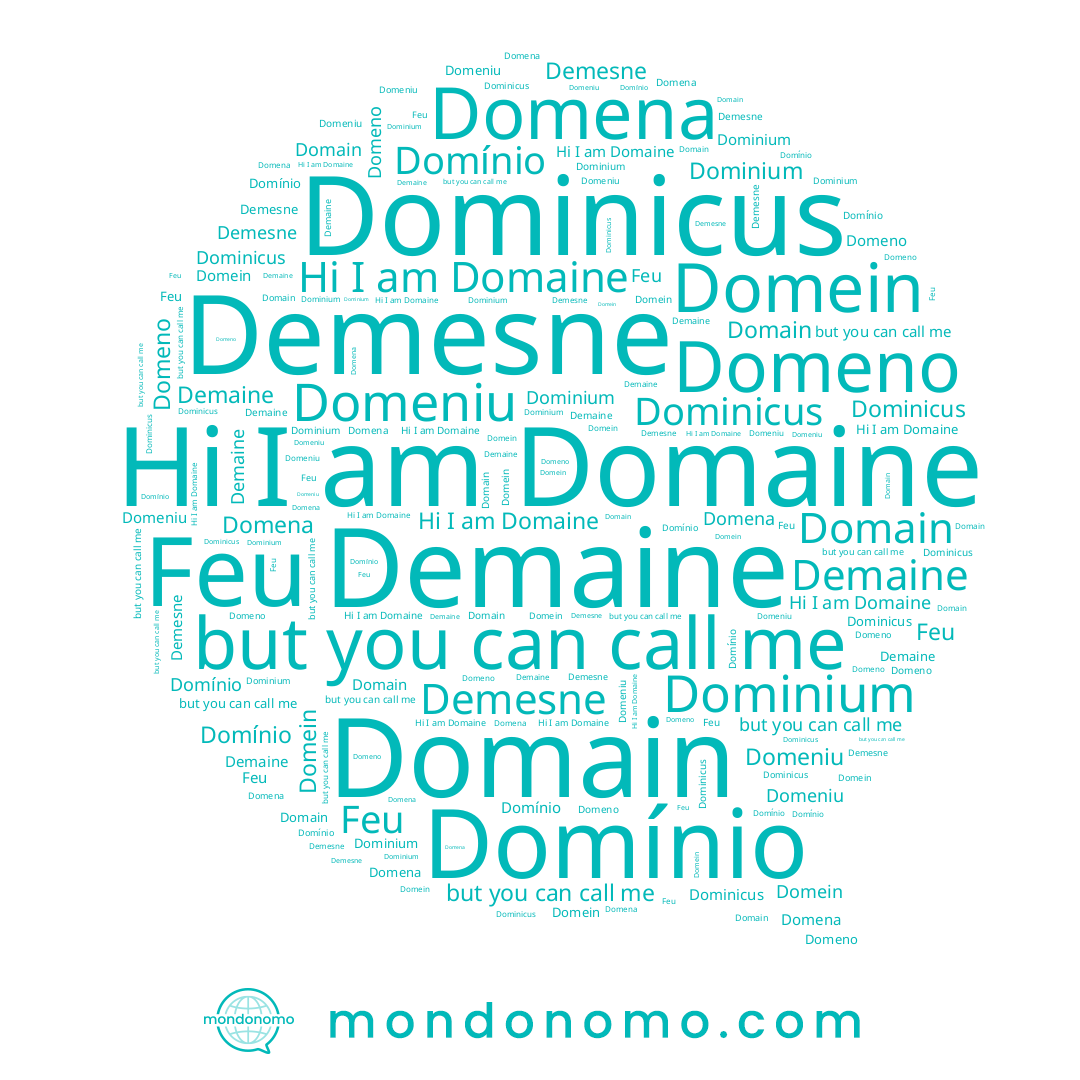 name Demaine, name Domaine, name Dominicus, name Feu, name Domena, name Domeno, name Domain